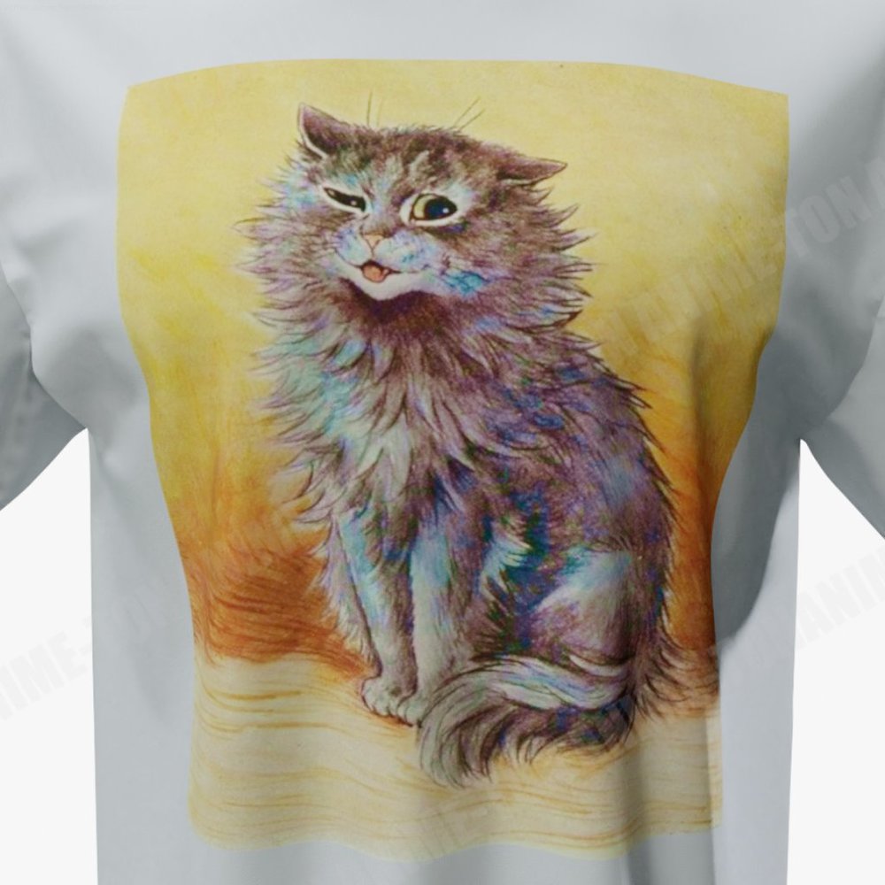 Louis Wain - Cat Art - At The Cat Show - Tshirt - Cotton